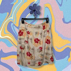 Vintage Silk Walt Disney World Wrap Skirt S